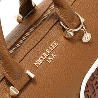 NICOLE MONOGRAM BOSTON BAG