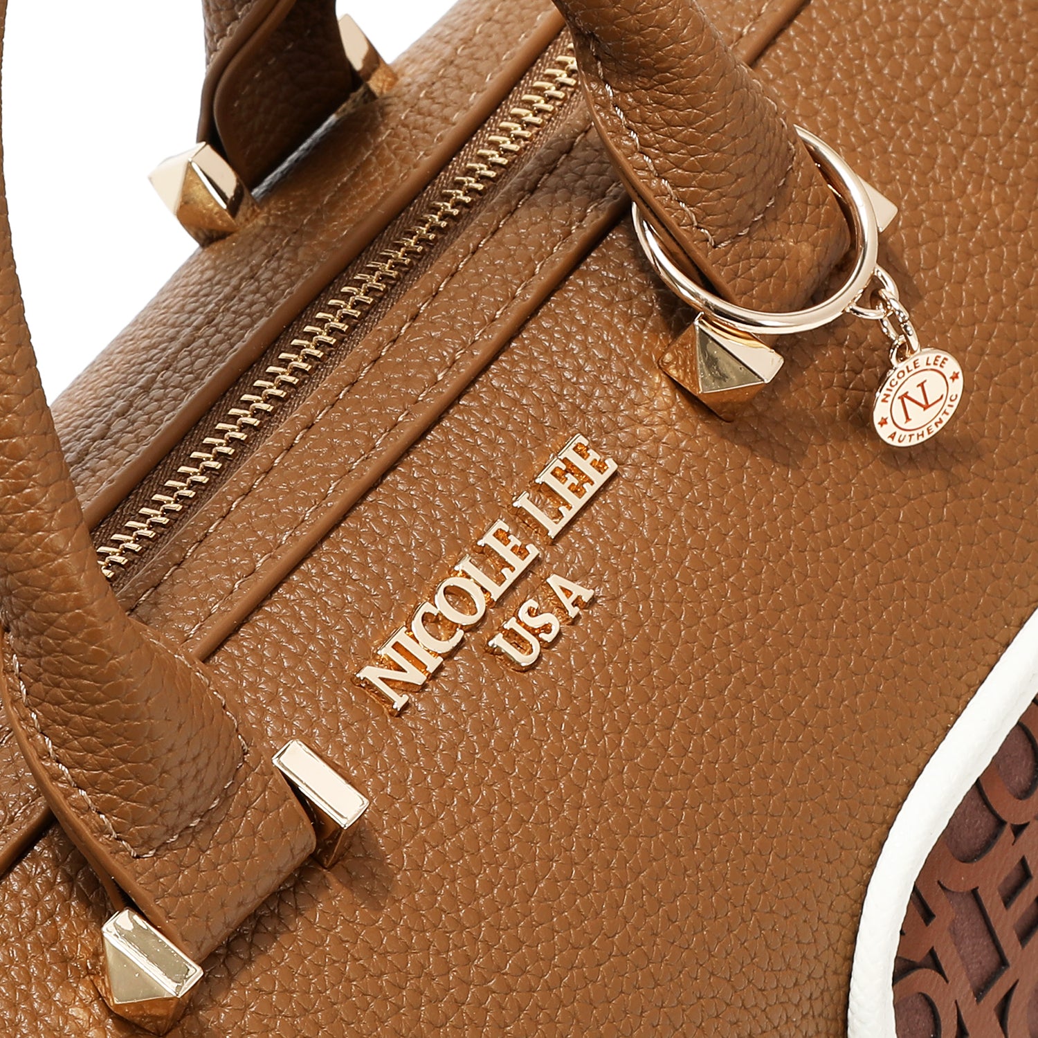 NICOLE MONOGRAM BOSTON BAG