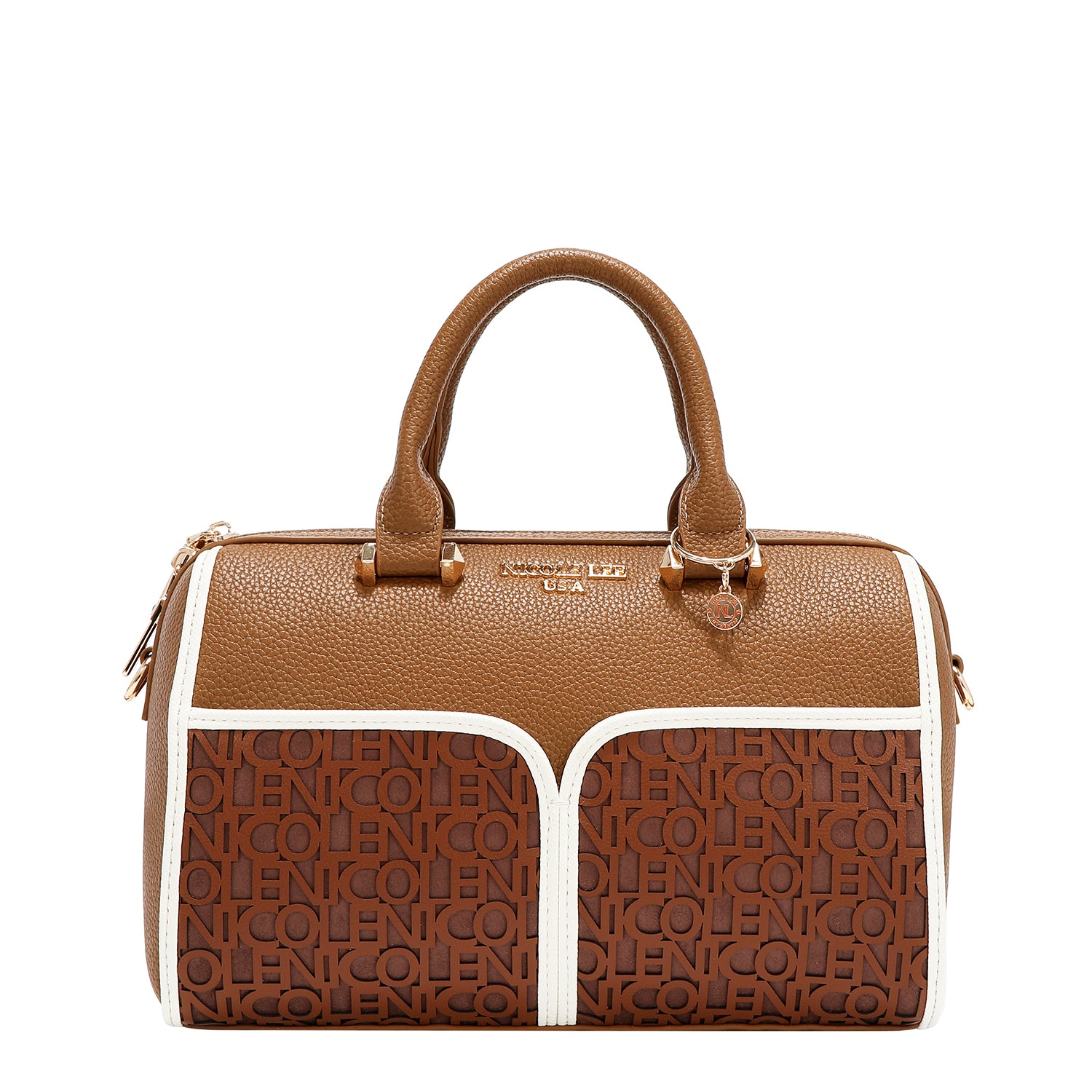 NICOLE MONOGRAM BOSTON BAG