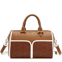 NICOLE MONOGRAM BOSTON BAG