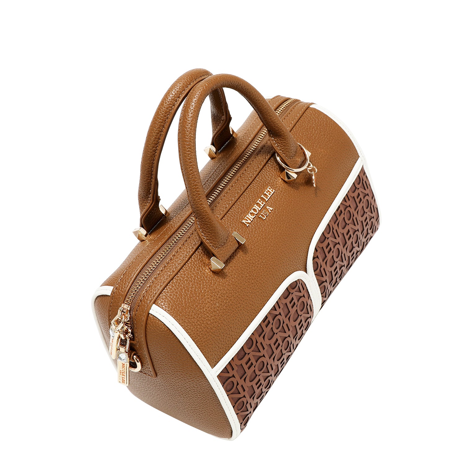 NICOLE MONOGRAM BOSTON BAG