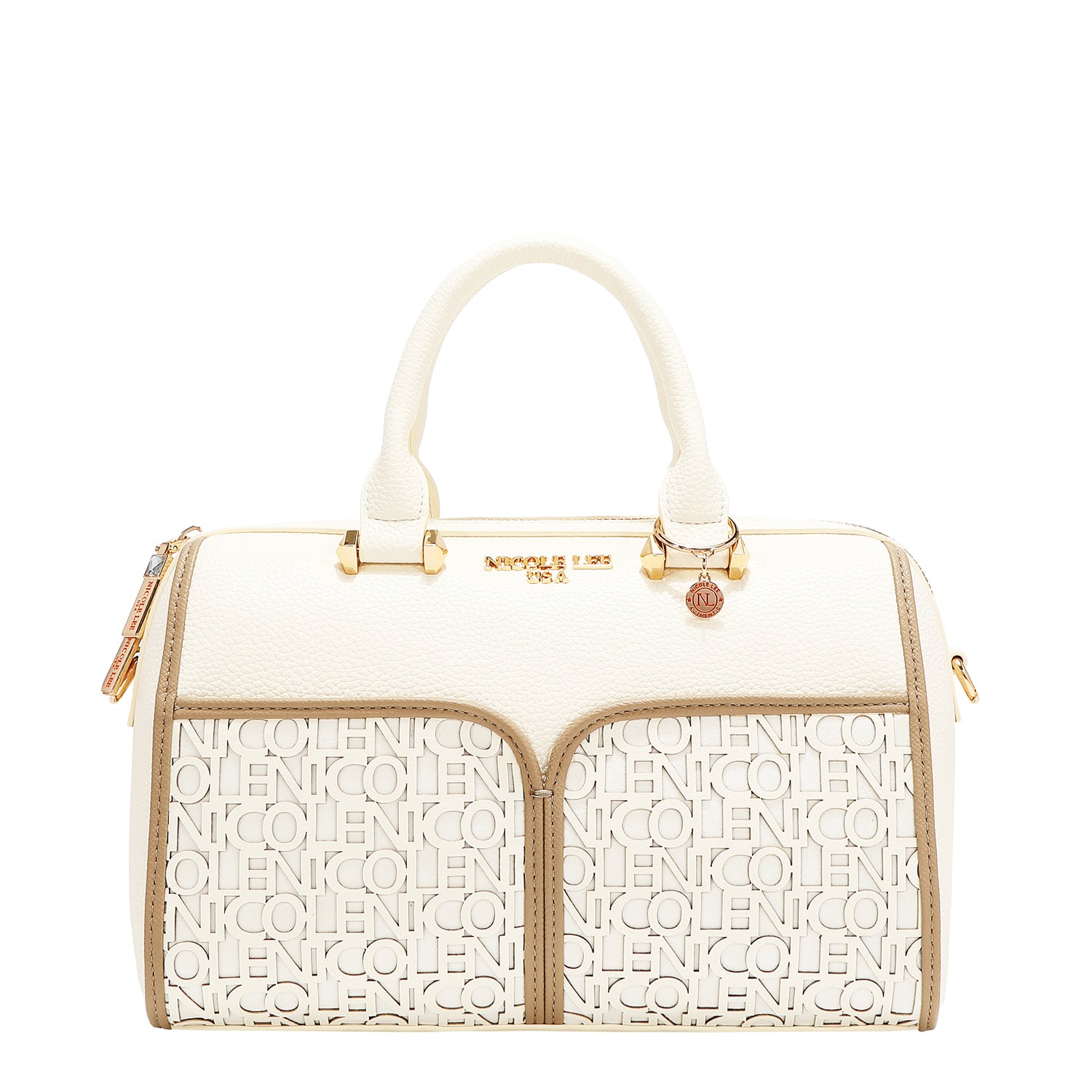 NICOLE MONOGRAM BOSTON BAG