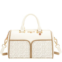 NICOLE MONOGRAM BOSTON BAG