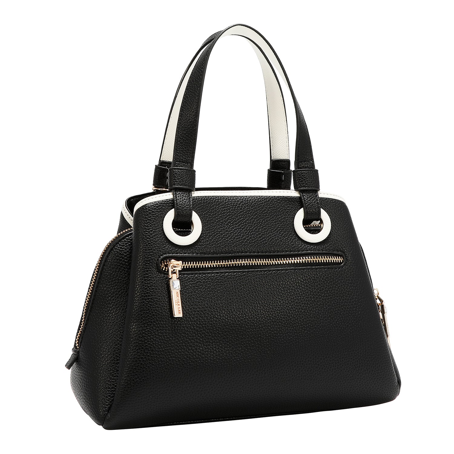 NICOLE MONOGRAM SATCHEL BAG