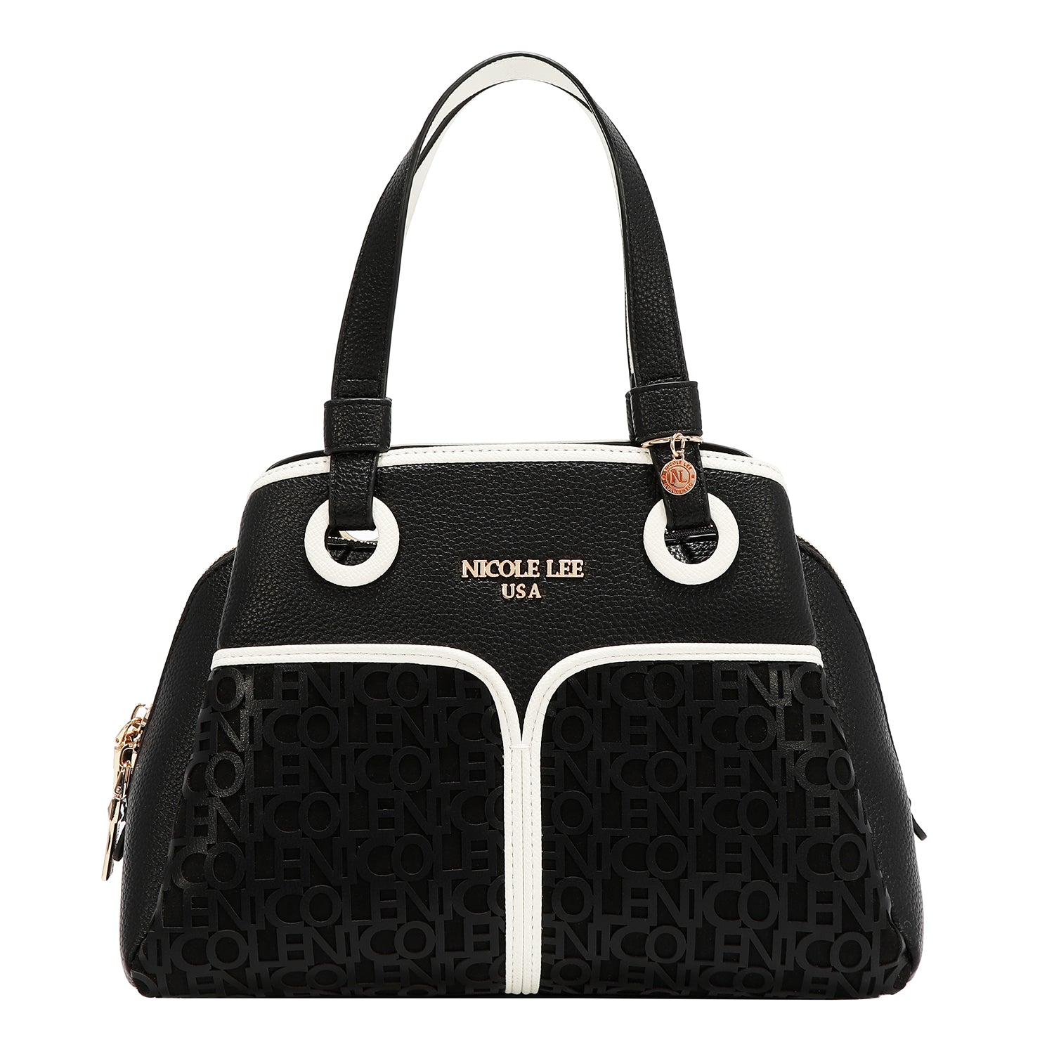 NICOLE MONOGRAM SATCHEL BAG