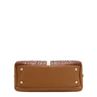NICOLE MONOGRAM SATCHEL BAG