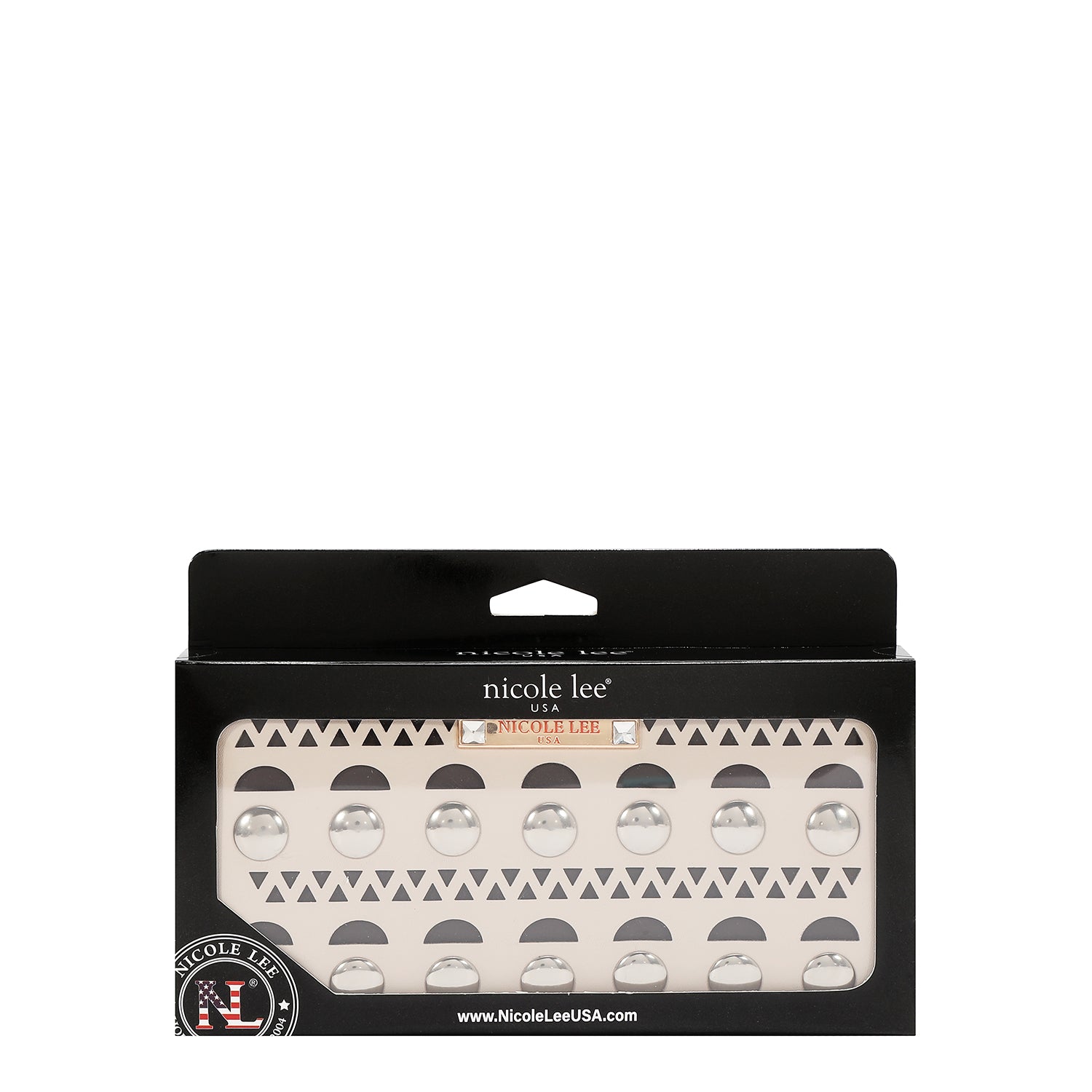 SILVER POP STUD WALLET