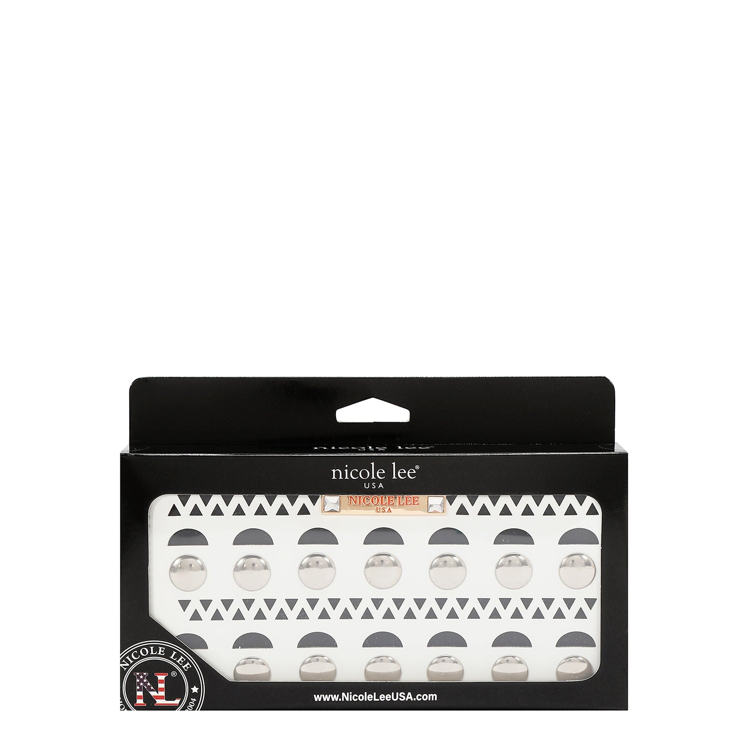 SILVER POP STUD WALLET