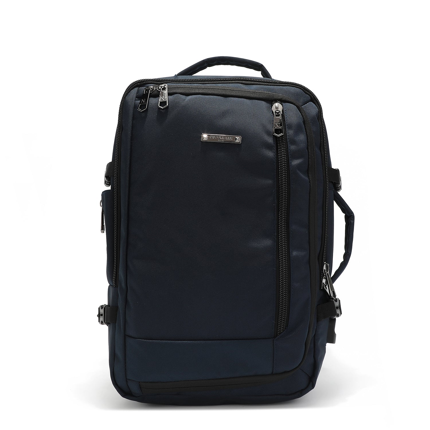 black nylon backpack mens laptop Men's Multi Compartment USB Laptop Backpack with Charging Port Technology –  Nicole Lee Online