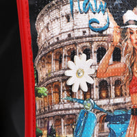MARTHA TRAVELS ITALY MULTI POCKET SHOULDER BAG