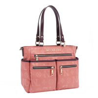 OUR NICOLE LEE MARGOT TOTE IN COLOR PINK. 