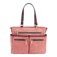 OUR NICOLE LEE MARGOT TOTE IN COLOR PINK. 