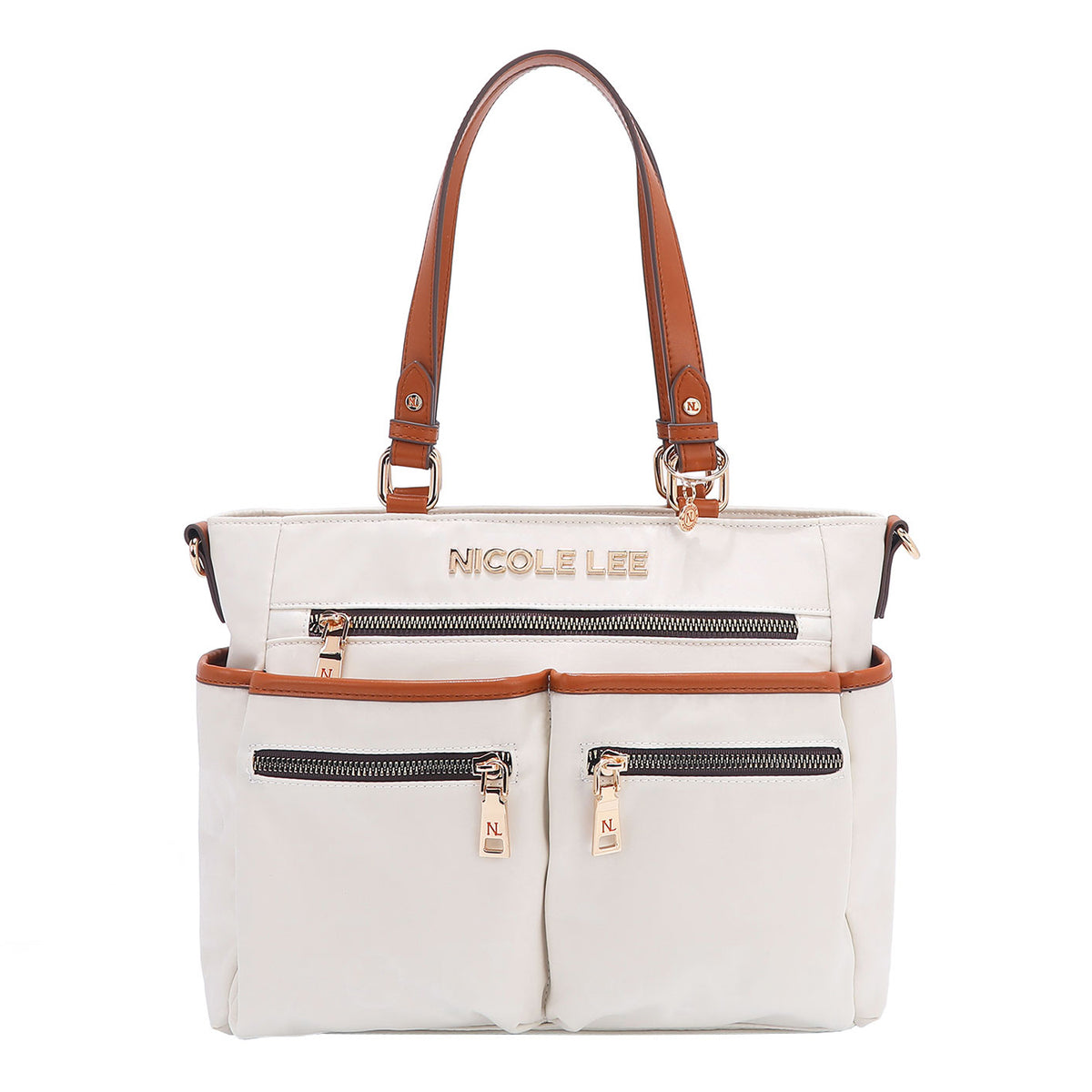 OUR NICOLE LEE MARGOT TOTE IN COLOR WHITE. 