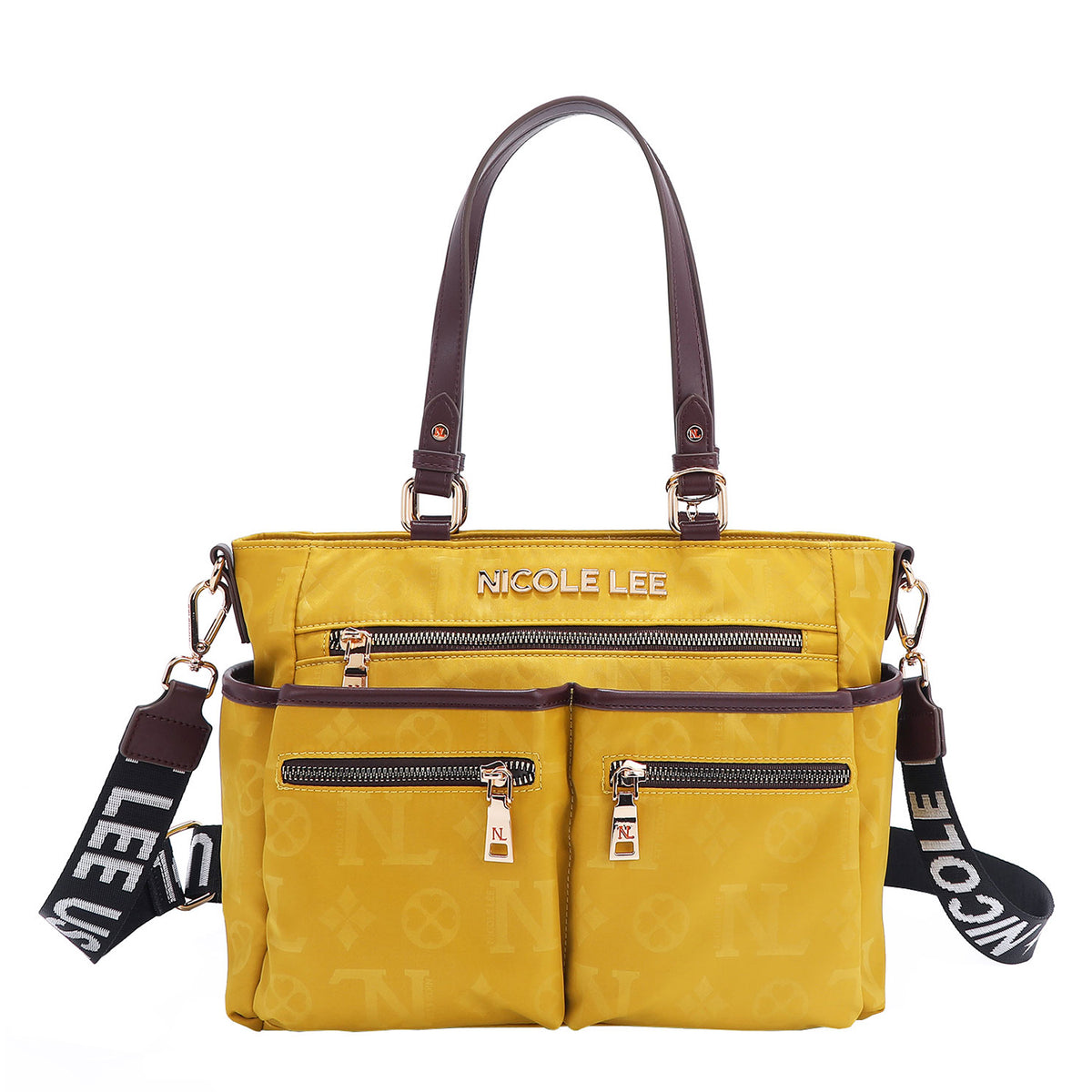 OUR NICOLE LEE MARGOT TOTE IN YELLOW WITH STRAPS