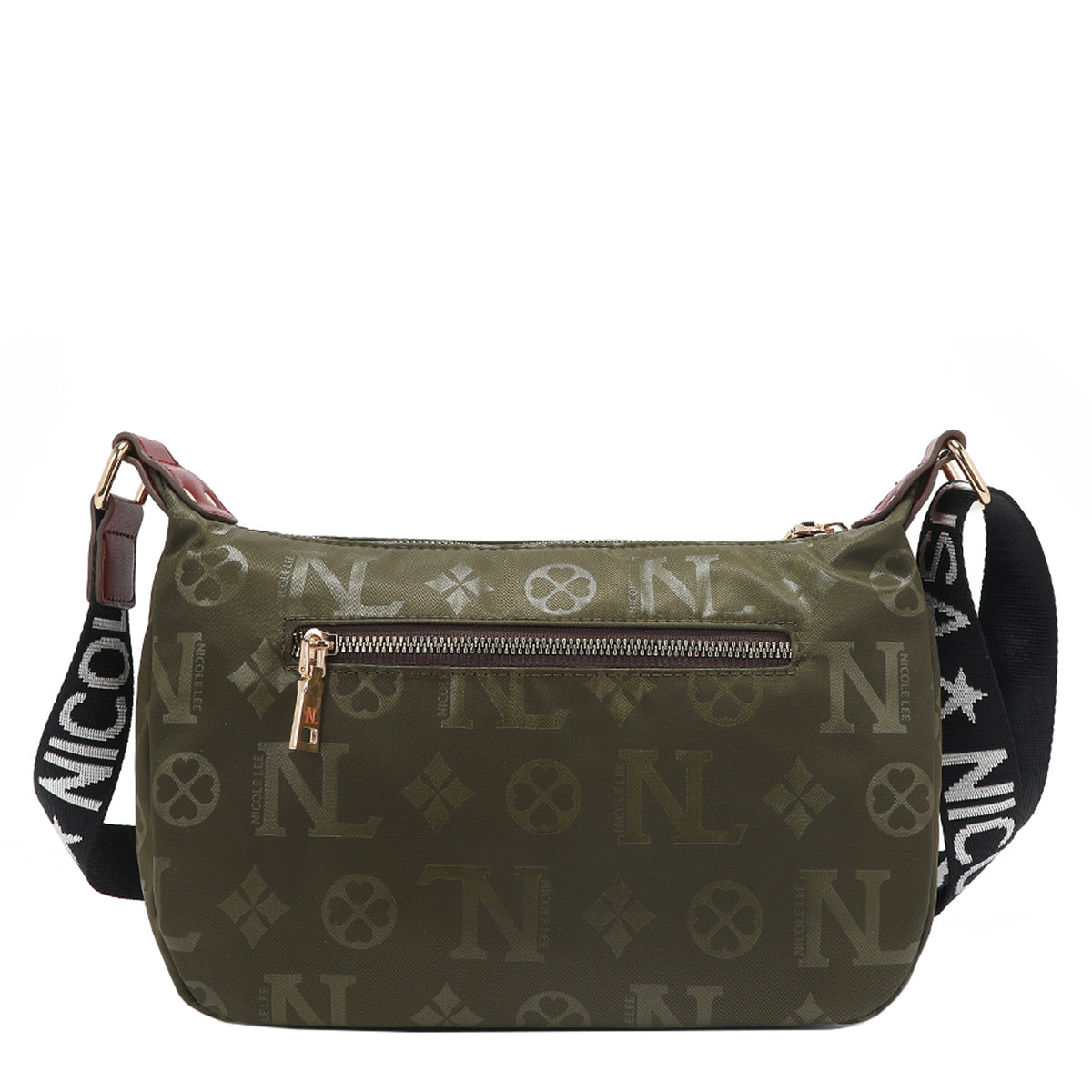 THE BACK OF OUR MARGOT SHOULDER BAG WITH BACK ZIP POCKET.