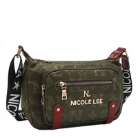 OUR NICOLE LEE IN OUR MARGOT SHOULDER BAG DESIGN IN COLOR OLIVE. 