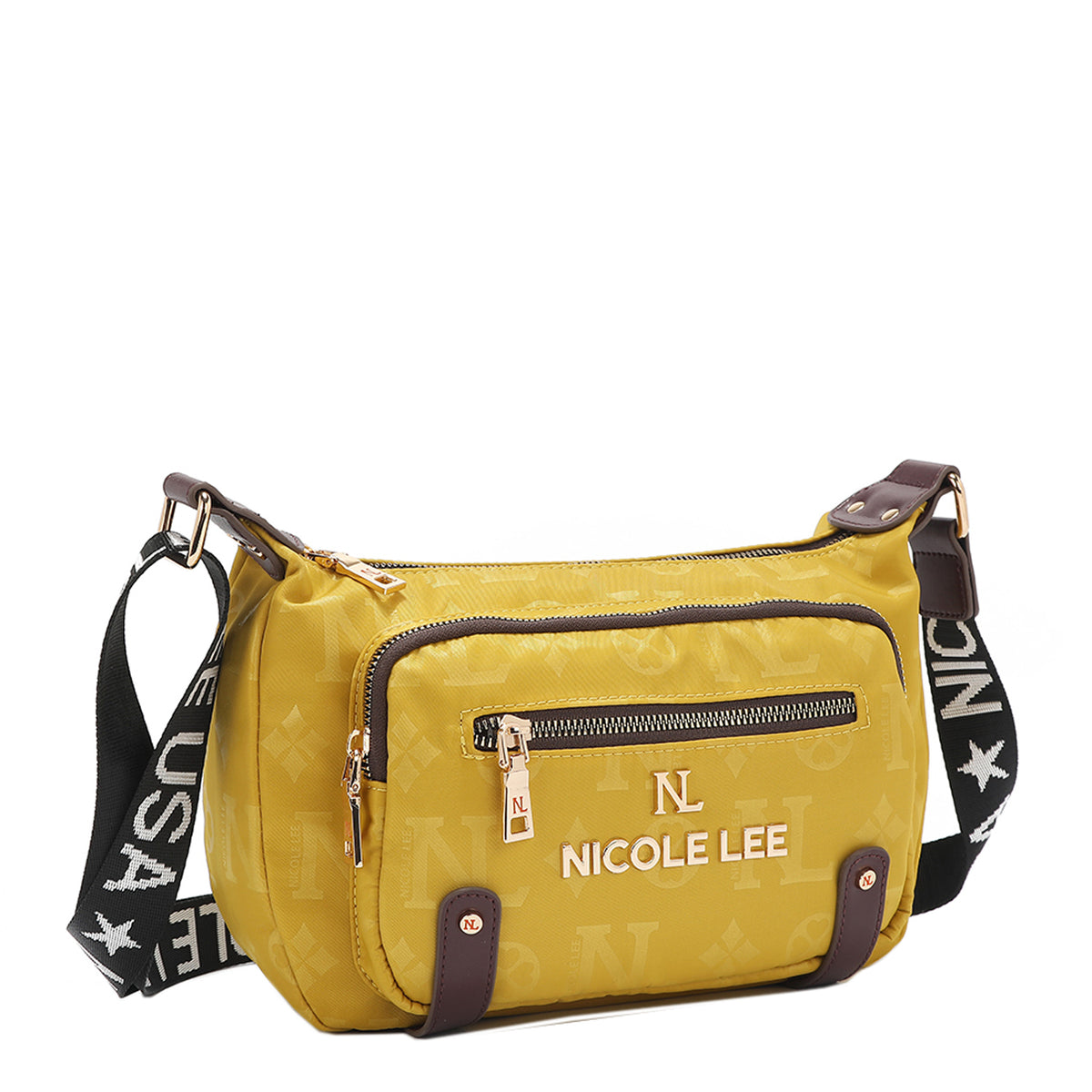 OUR NICOLE LEE IN OUR MARGOT SHOULDER BAG DESIGN IN COLOR YELLOW. 