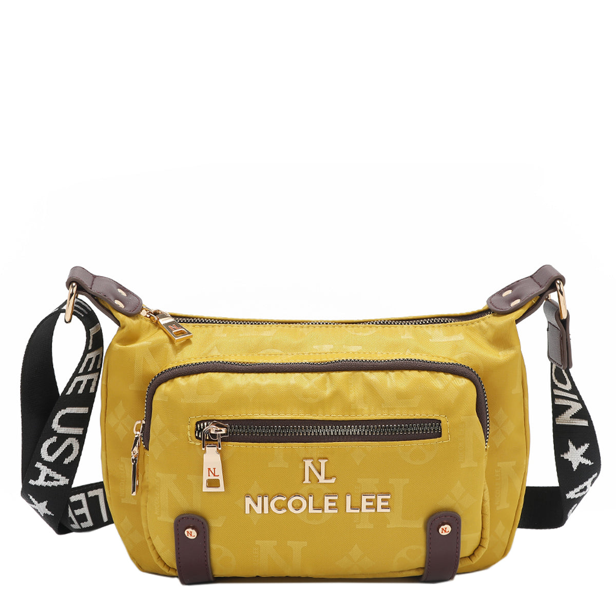 OUR NICOLE LEE IN OUR MARGOT SHOULDER BAG DESIGN IN COLOR YELLOW. 