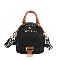 OUR NICOLE LEE MARGOT MULTI-WEAR DOME BAG IN BLACK WITH STRAPS