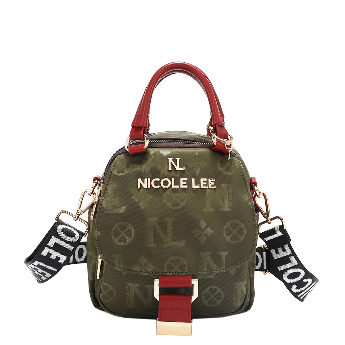 OUR NICOLE LEE MARGOT MULTI-WEAR DOME BAG IN BLACK WITH STRAPS