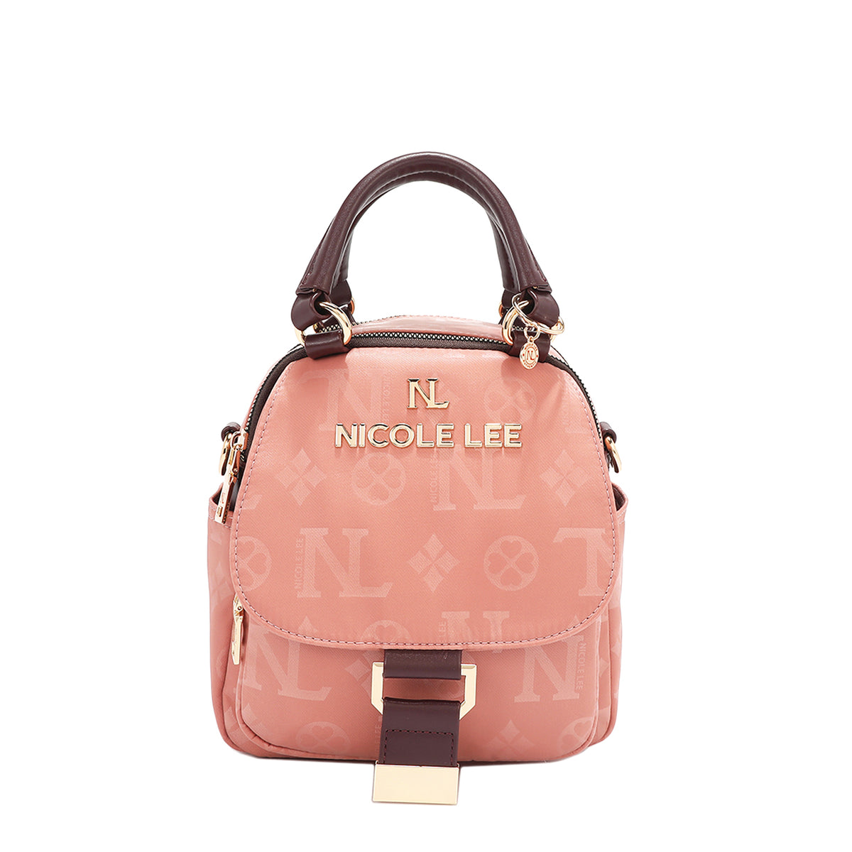 OUR NICOLE LEE MARGOT MULTI-WEAR DOME BAG IN PINK. 
