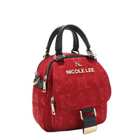 OUR NICOLE LEE MARGOT MULTI-WEAR DOME BAG IN RED. 