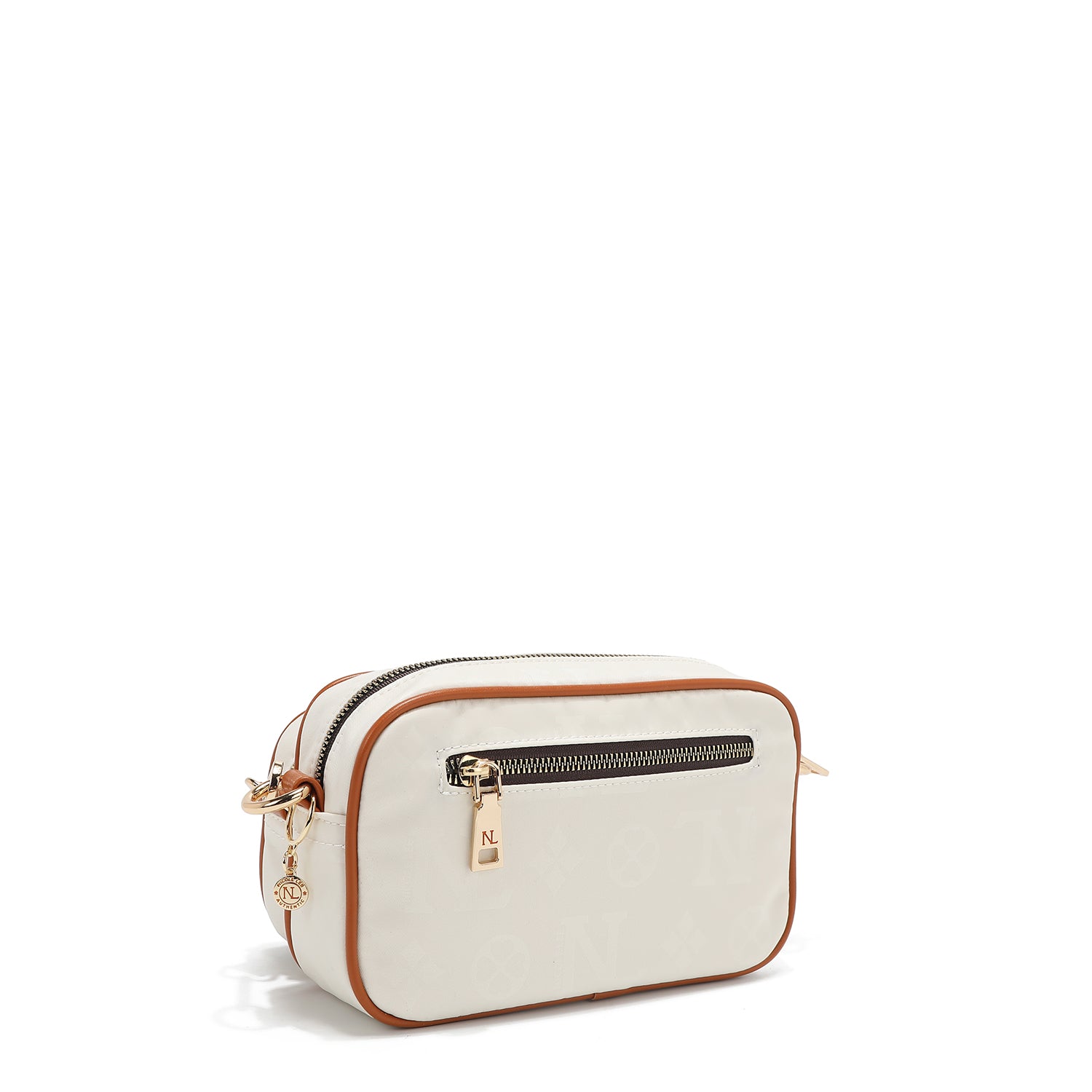 OUR NICOLE LEE MARGOT 2 PIECE CROSSBODY BACK ZIP POCKET IN WHITE.