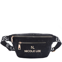 OUR NICOLE LEE MARGOT BELT BAG IN BLACK. 