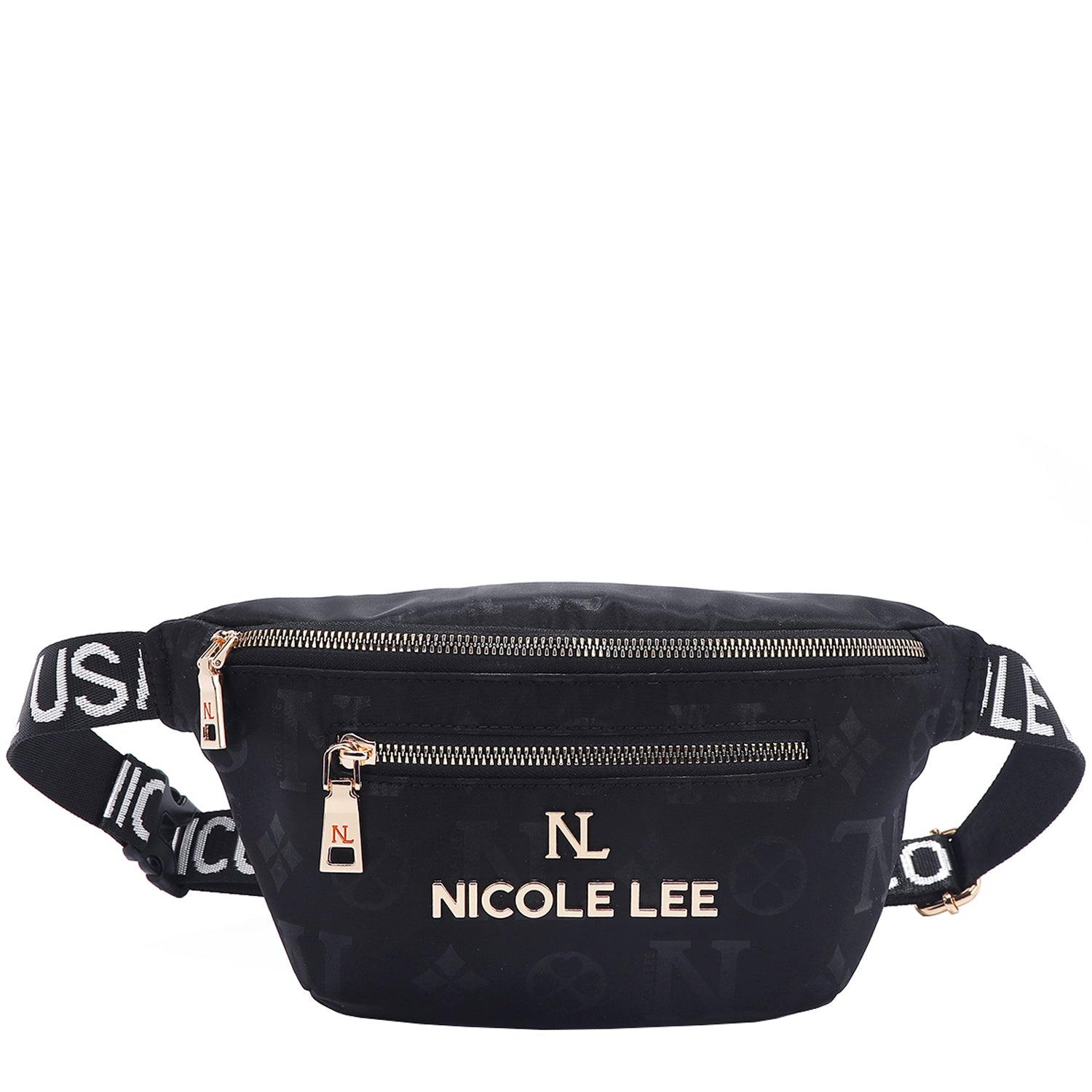 OUR NICOLE LEE MARGOT BELT BAG IN BLACK. 