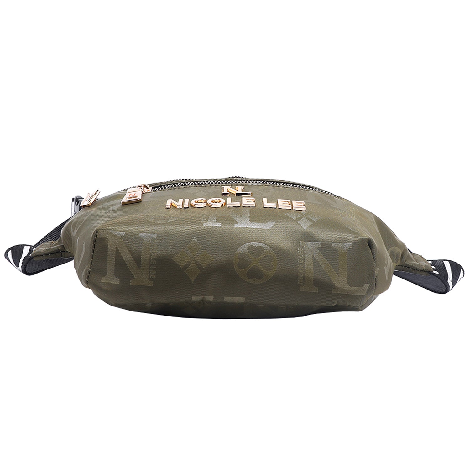 OUR NICOLE LEE MARGOT BELT BAG IN OLIVE BOTTOM.