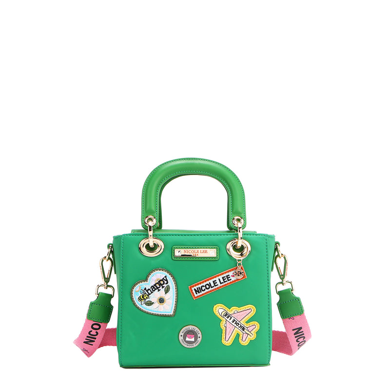 COLOR PATCH TOP HANDLE HANDBAG