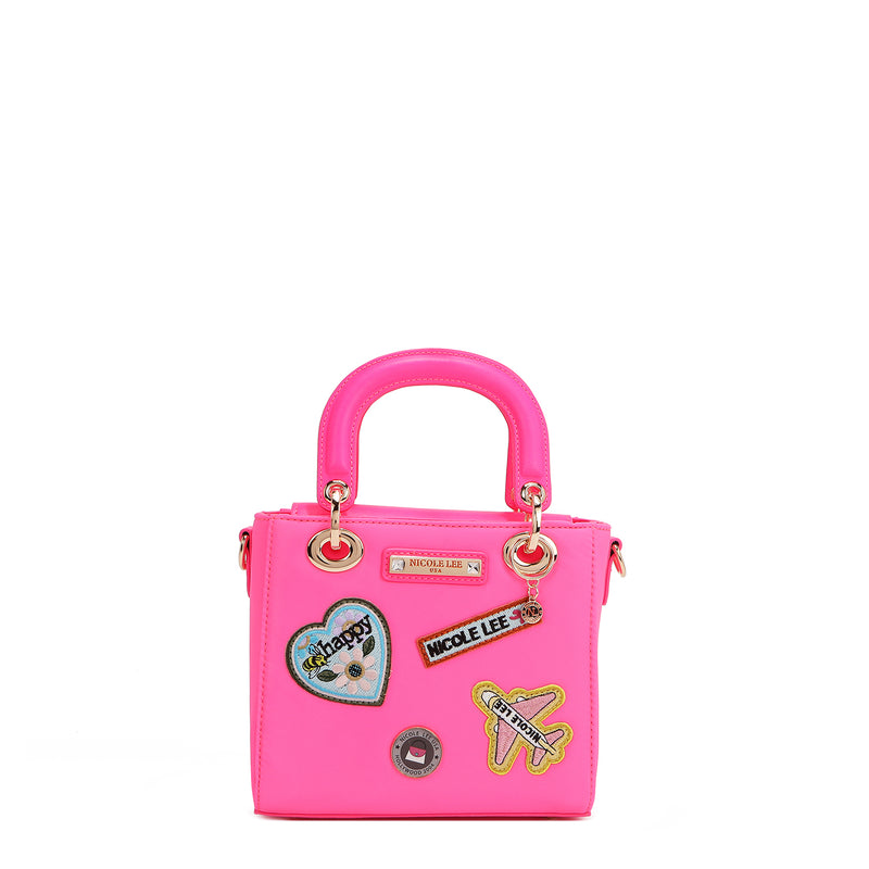 COLOR PATCH TOP HANDLE HANDBAG