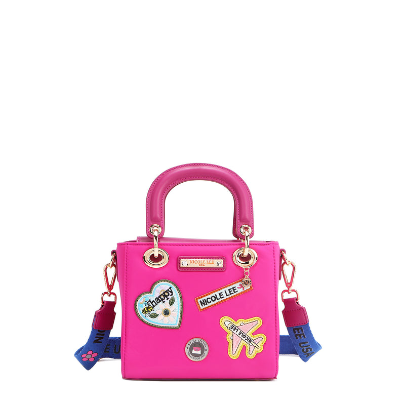 COLOR PATCH TOP HANDLE HANDBAG