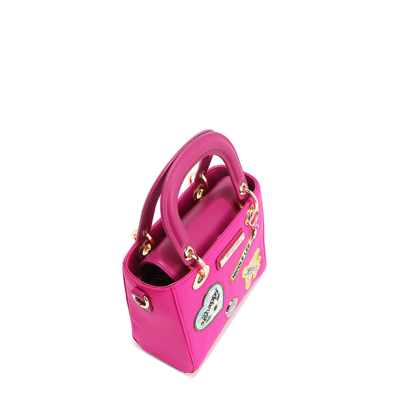 COLOR PATCH TOP HANDLE HANDBAG