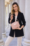 EMBOSSED ELEGANCE SQUARE SHOULDER BAG