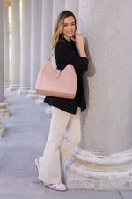 EMBOSSED ELEGANCE HOBO BAG
