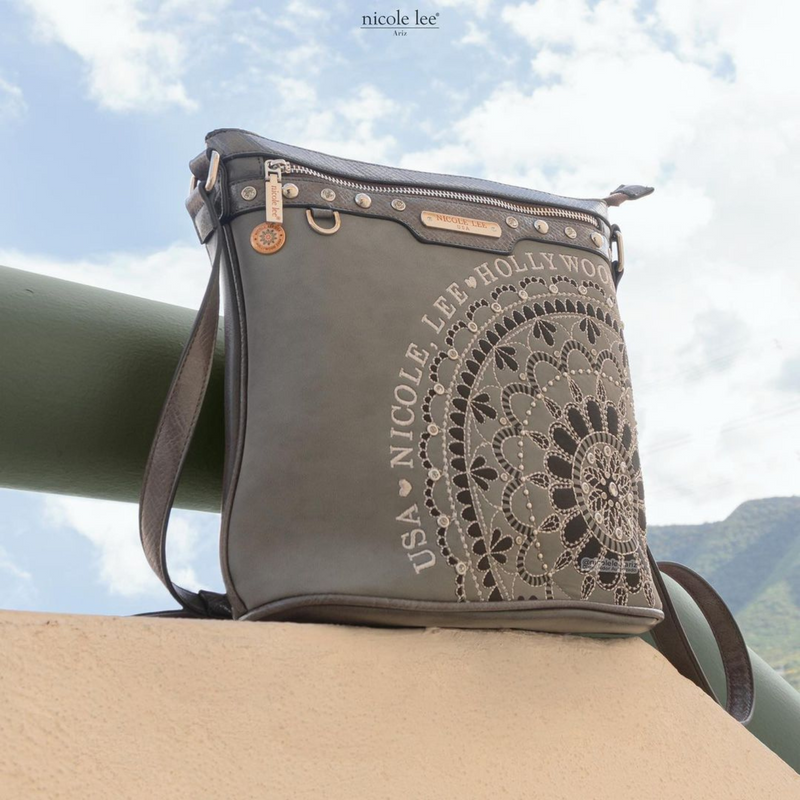 Josefina Embroidered Crossbody Faux Exotic Patent Leather Embellished Bag Nicole Lee Online