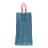 Rectangular side profile of the Nodu Nadu Sawyer Bag in Blue. Crafted in durable canvas with side D-rings for optional shoulder strap attachment so you can wear this bag as a handbag, shoulder bag, or crossbody! It also features side slip pockets for a convenient touch. 