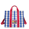 Your new go-to bag with a gingham twist! The Nodu Nadu Blair Bag in Blue brings a perfect mix of timeless charm and everyday durability, featuring a structured yet roomy silhouette, handy side pockets, and a back slip compartment to keep your essentials effortlessly organized. Pictured with the optional, adjustable shoulder strap attached for varied carrying options and versatility when wearing. 