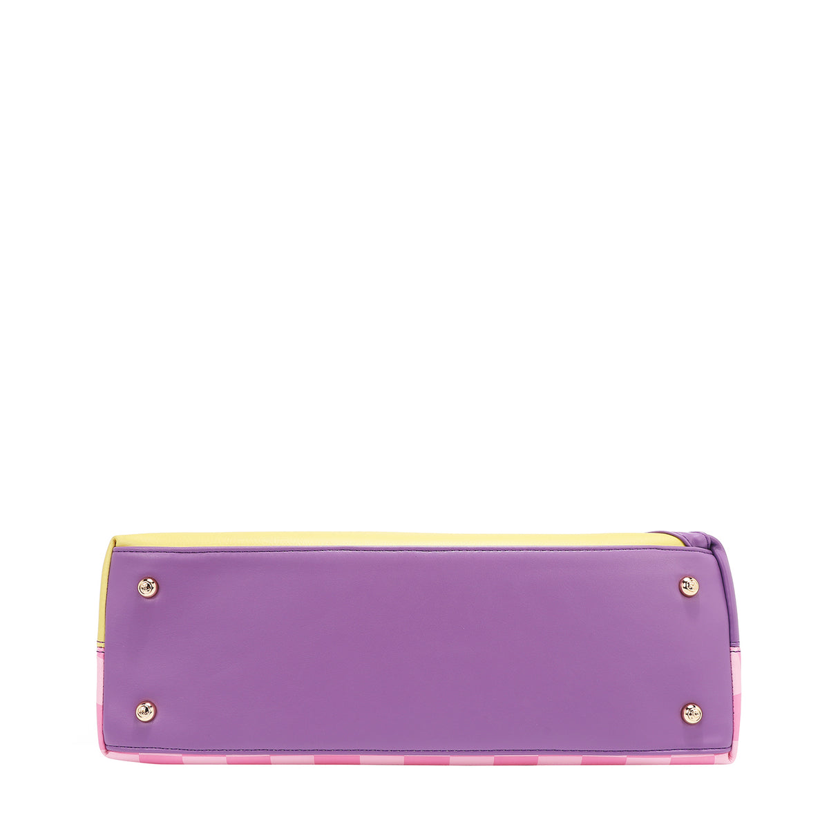 OUR PURPLE BOTTOM OF OUR NICOLE LEE NAIL POLISH HOBO BAG.