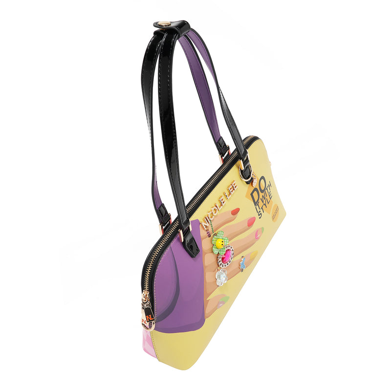 NAIL POLISH DOME SHOULDER BAG