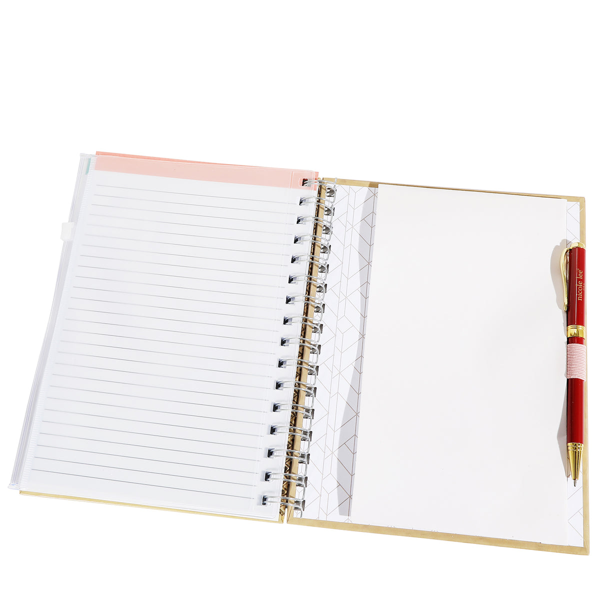 SPIRAL PLANNER WITH ZIP POCKET & STICKY NOTES