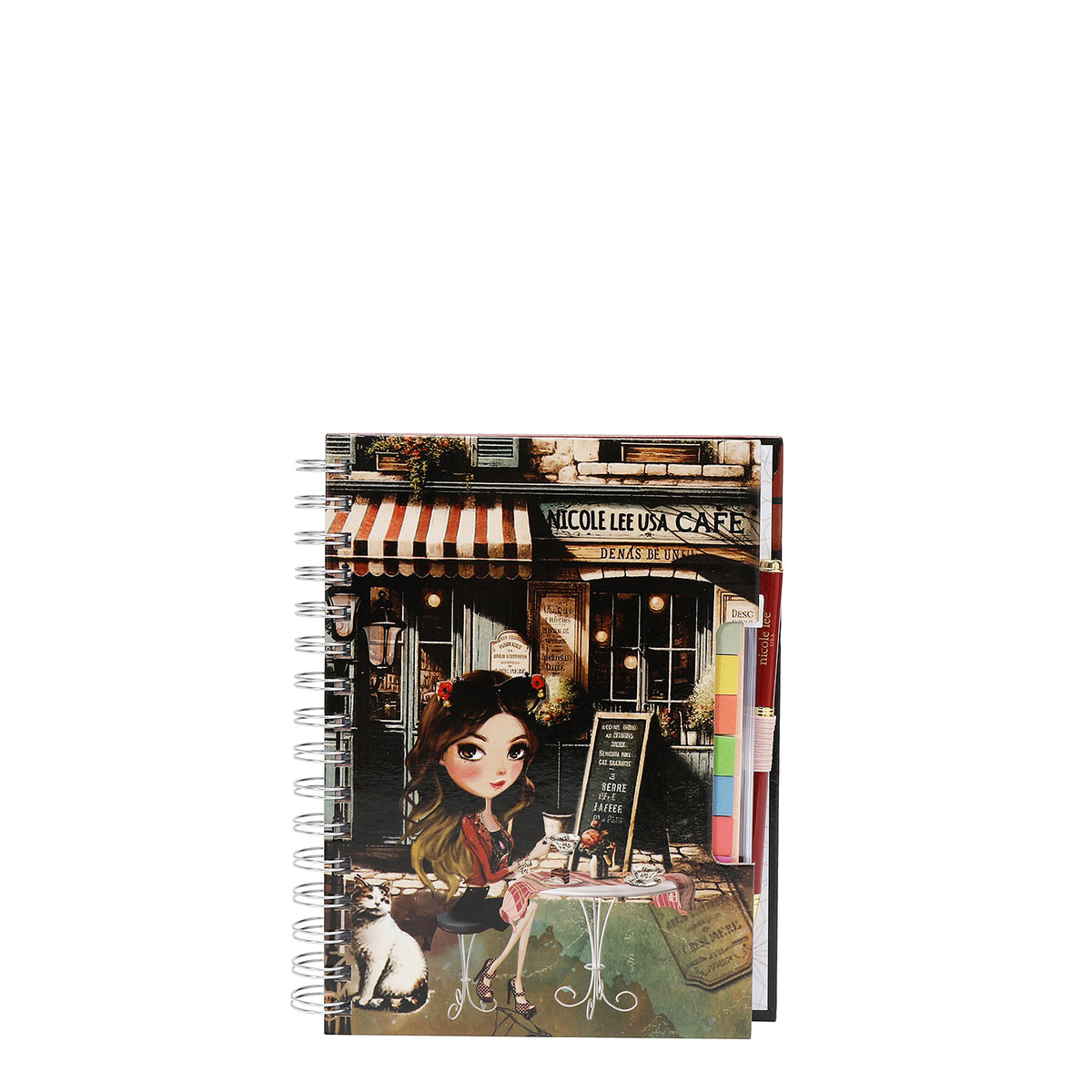 SPIRAL PLANNER WITH ZIP POCKET & STICKY NOTES