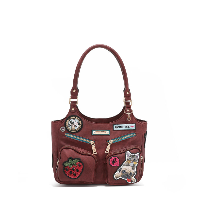 MULTI PATCH SHOULDER BAG