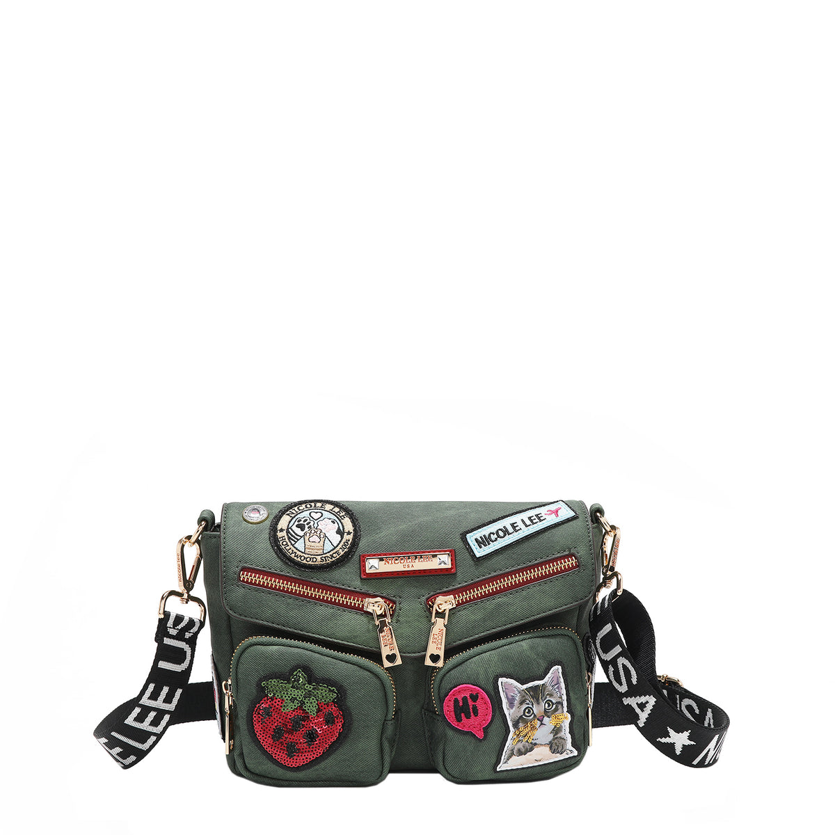 MULTI PATCH FLAP CROSSBODY