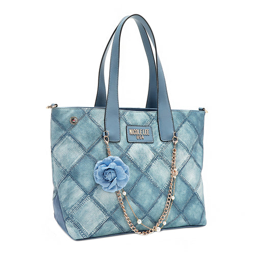 BLUE FLOWER TOTE