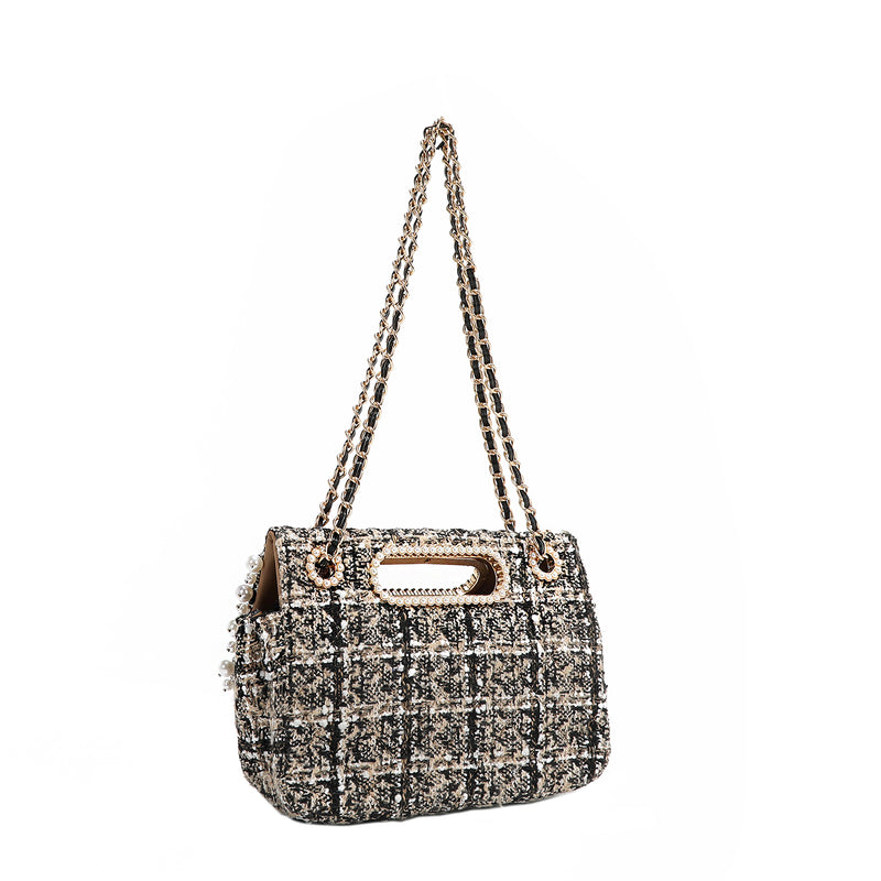 TWEED CLUTCH FLAP BAG