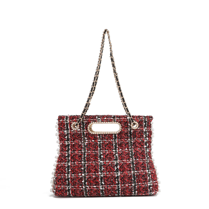 TWEED CLUTCH BAG