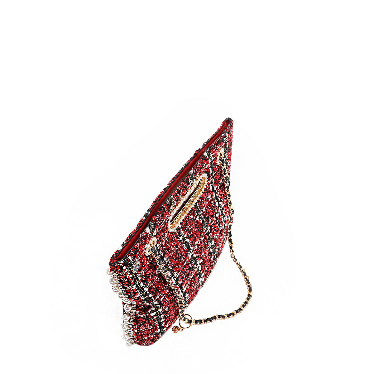 TWEED CLUTCH BAG