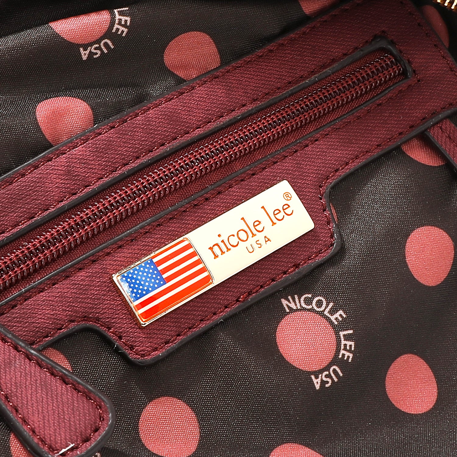 Colorblock Boston Bag with 2 Zip Compartments, Dog Print, Multiple